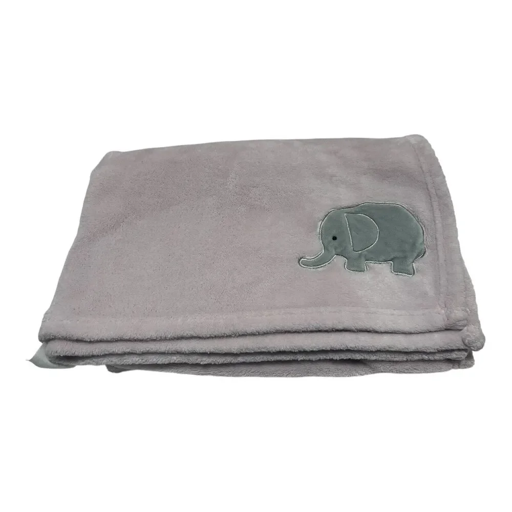Nojo Pink Elephant Baby Blanket Fleece Infant Girls Soft Plush